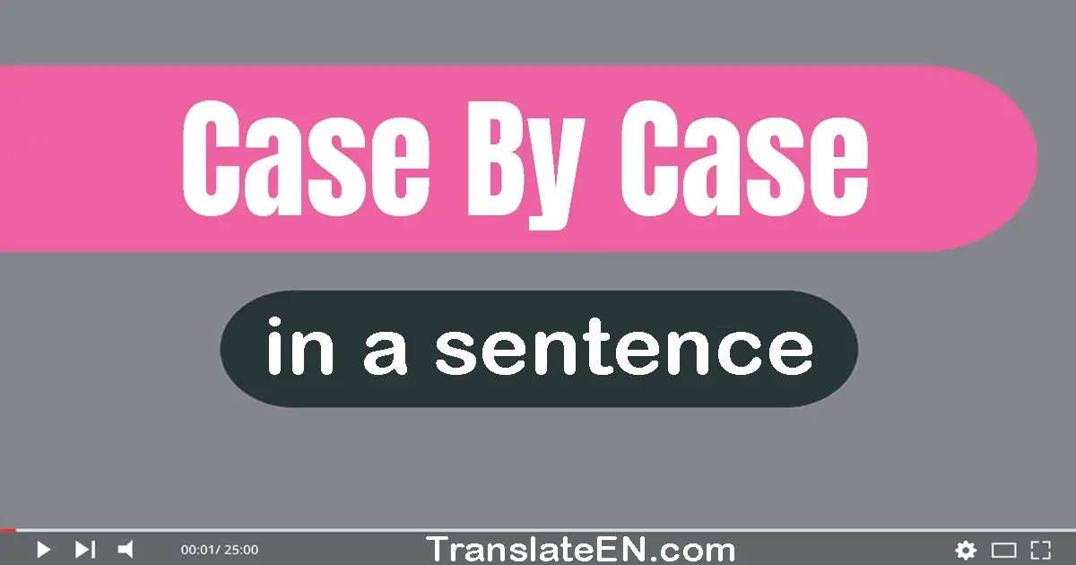 Case-by-case in a sentence