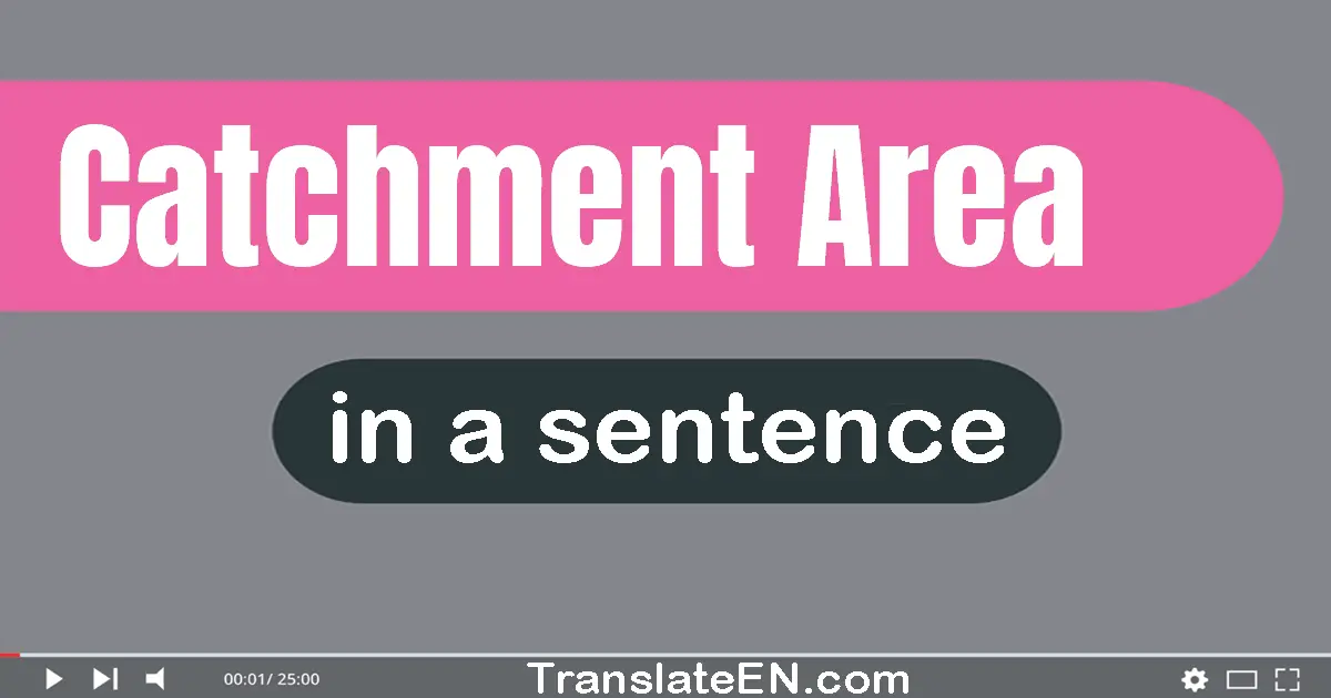 Catchment Area in a sentence