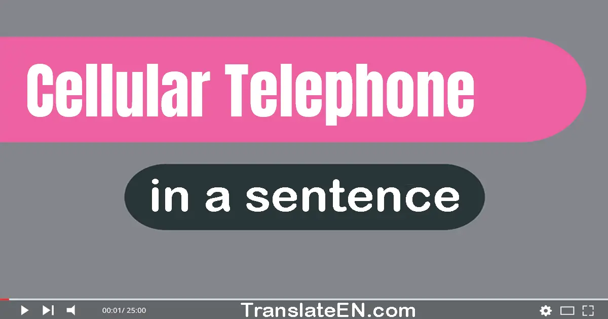 Cellular Telephone in a sentence