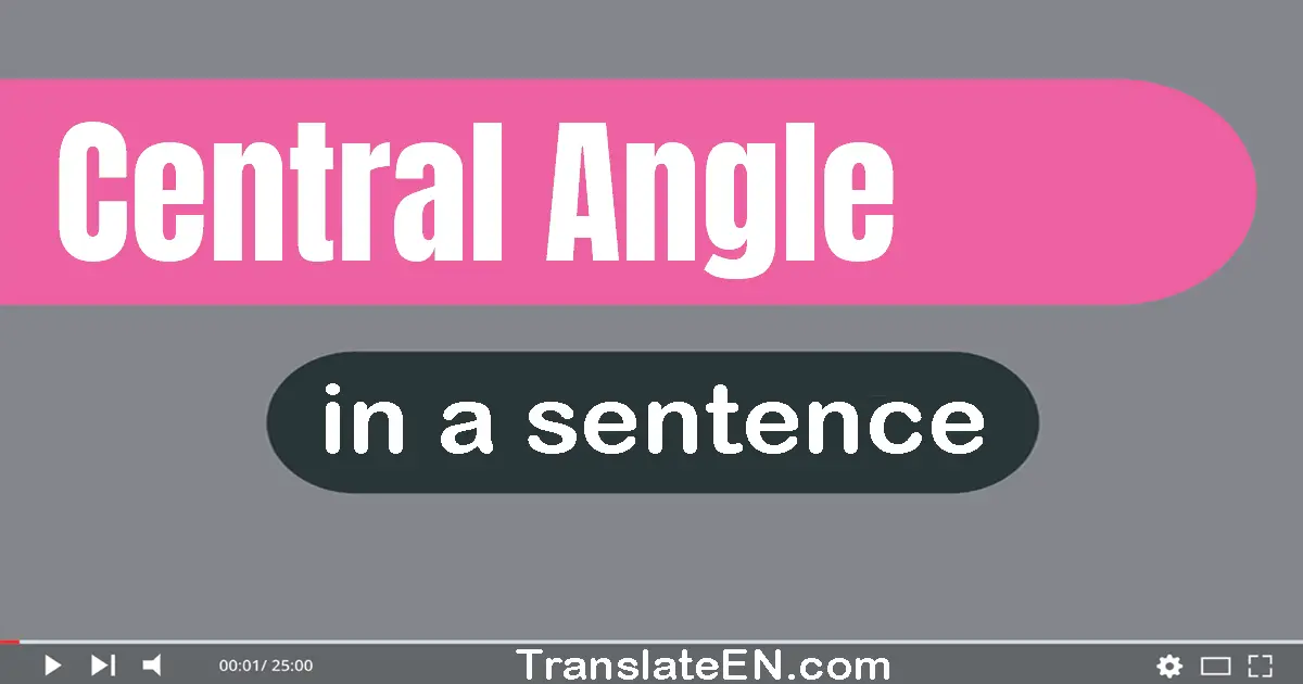 Central Angle in a sentence