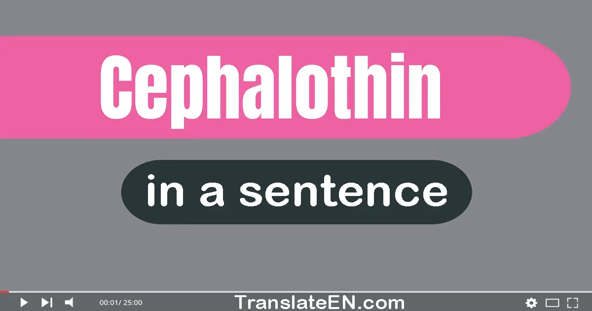 Cephalothin in a sentence