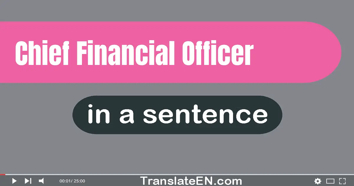 Chief Financial Officer in a sentence