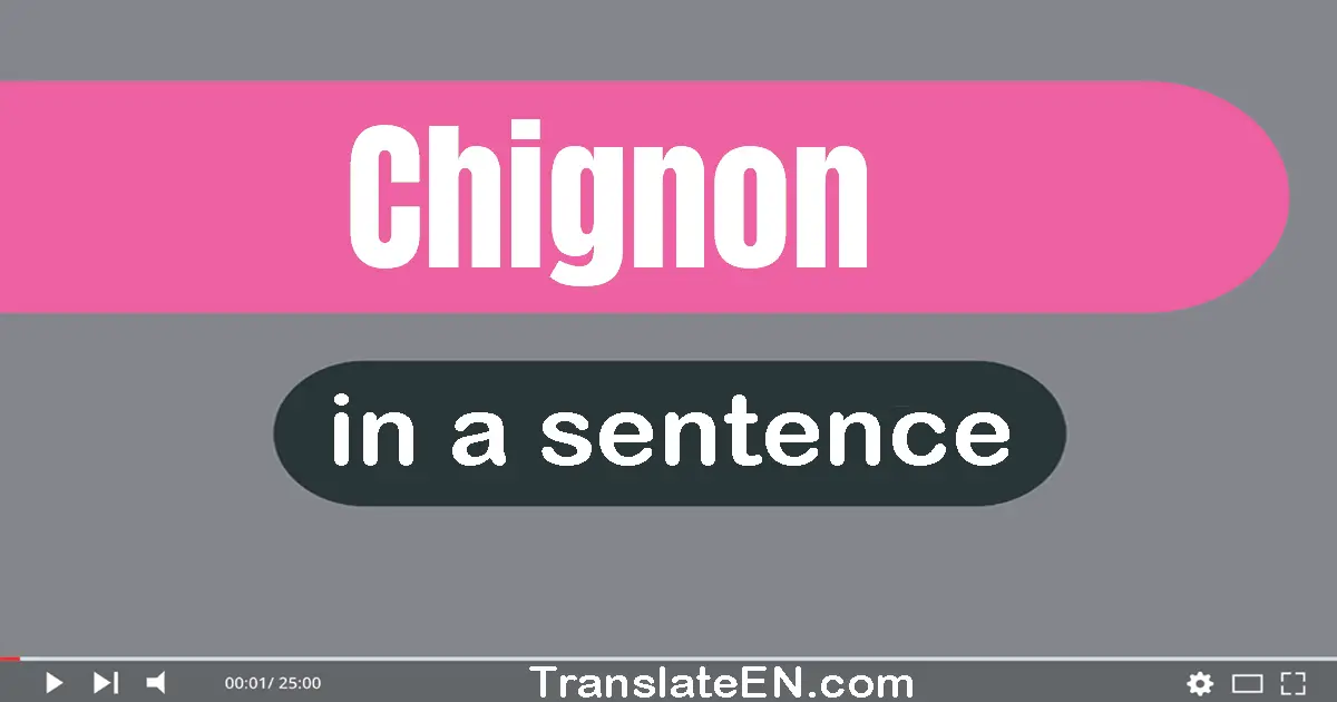 Chignon in a sentence