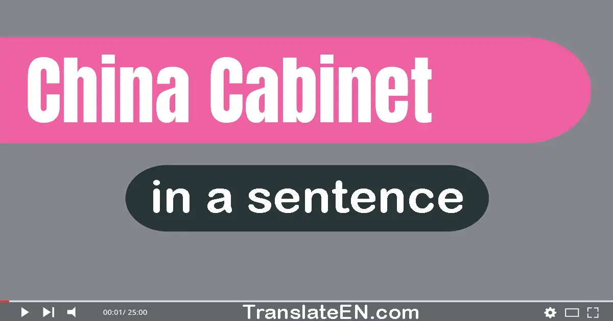 Use "china cabinet" in a sentence | "china cabinet" sentence examples