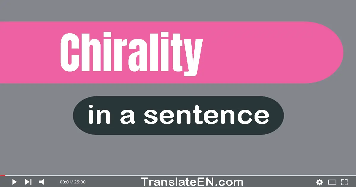 Chirality in a sentence