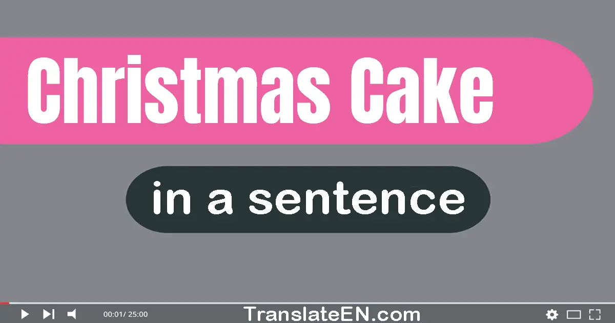 Christmas Cake in a sentence