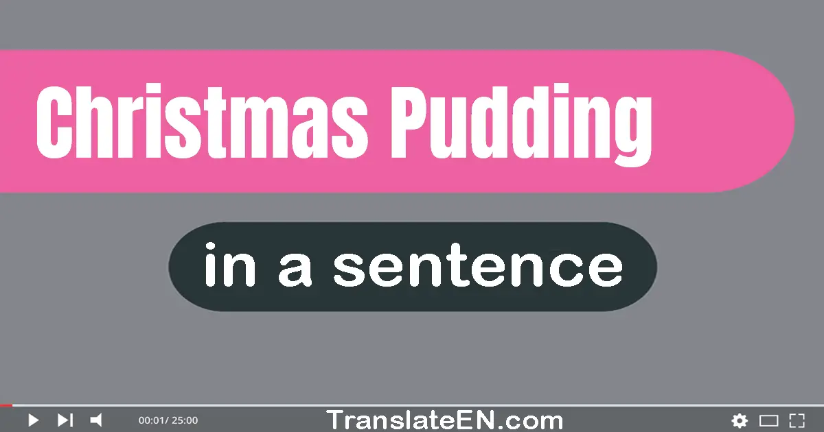 Christmas Pudding in a sentence