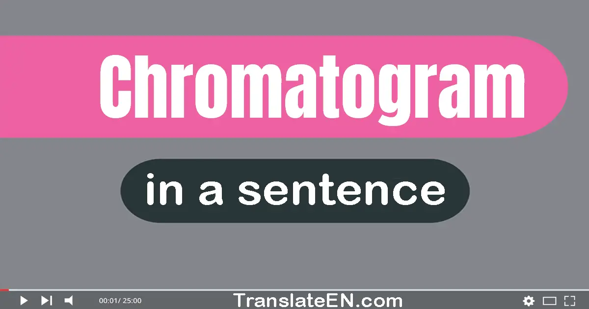 Use "chromatogram" in a sentence | "chromatogram" sentence examples