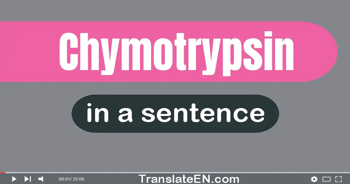 Chymotrypsin in a sentence