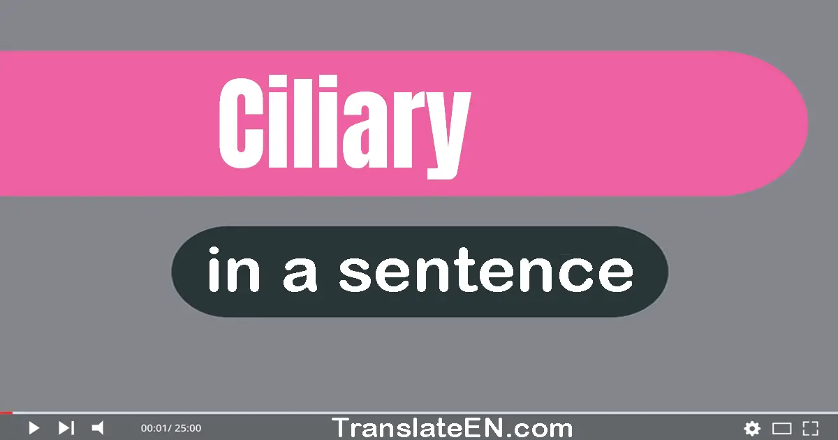 Ciliary in a sentence