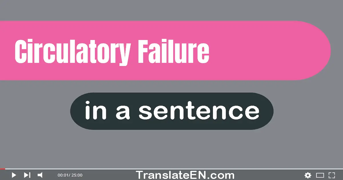 Circulatory Failure in a sentence