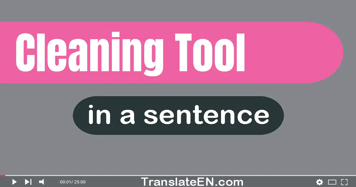 Cleaning Tool in a sentence