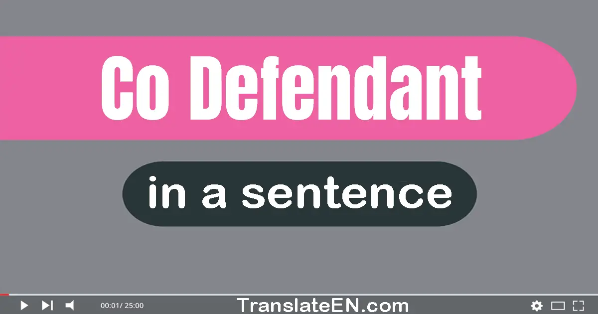 Co-defendant in a sentence