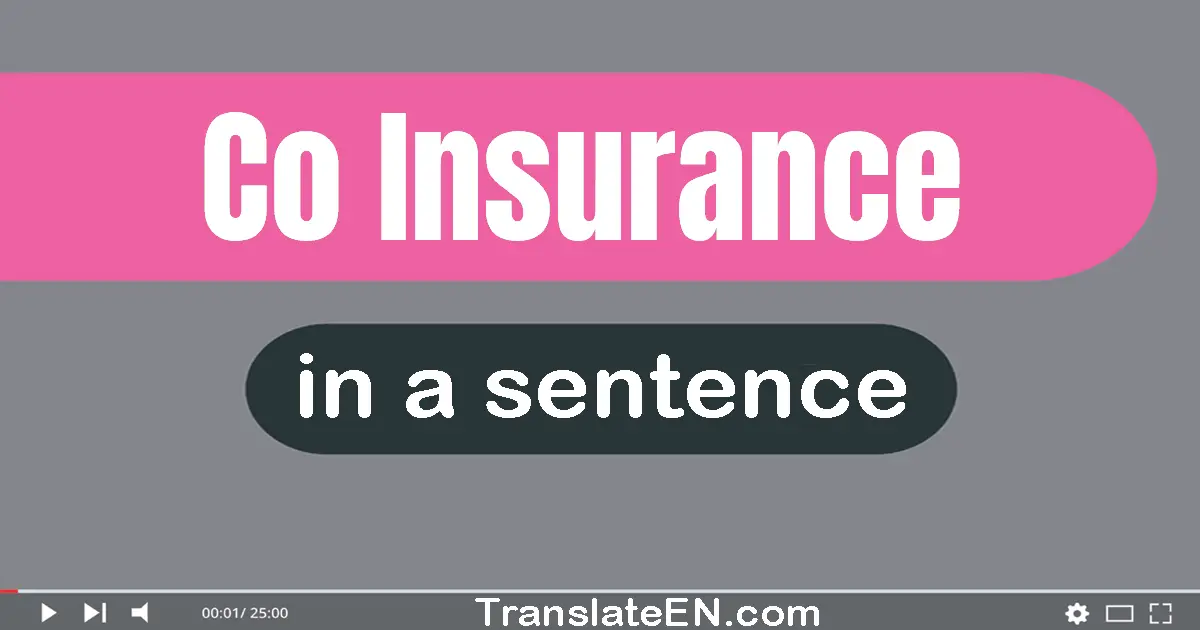 Co-insurance in a sentence