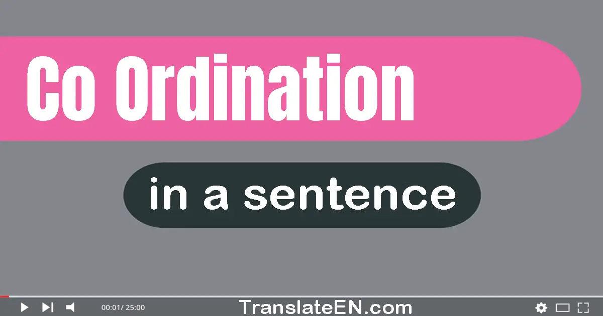 Co-ordination in a sentence