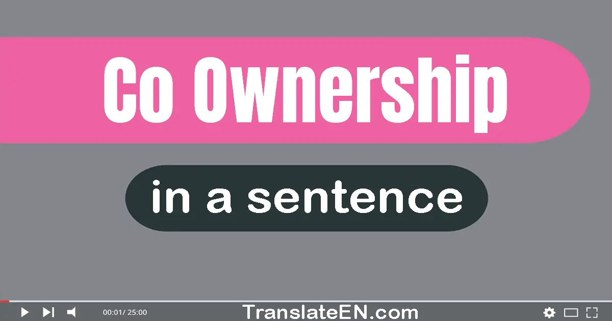 Co-ownership in a sentence