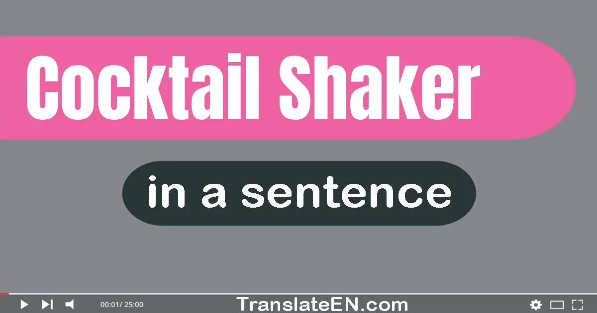 Cocktail Shaker in a sentence