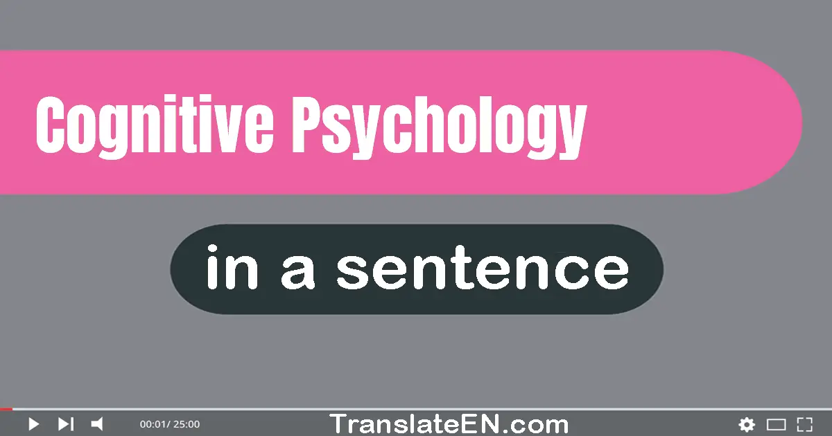 Cognitive Psychology in a sentence