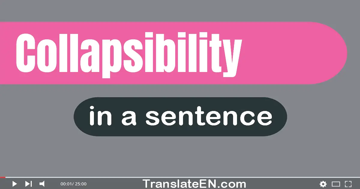 Collapsibility in a sentence