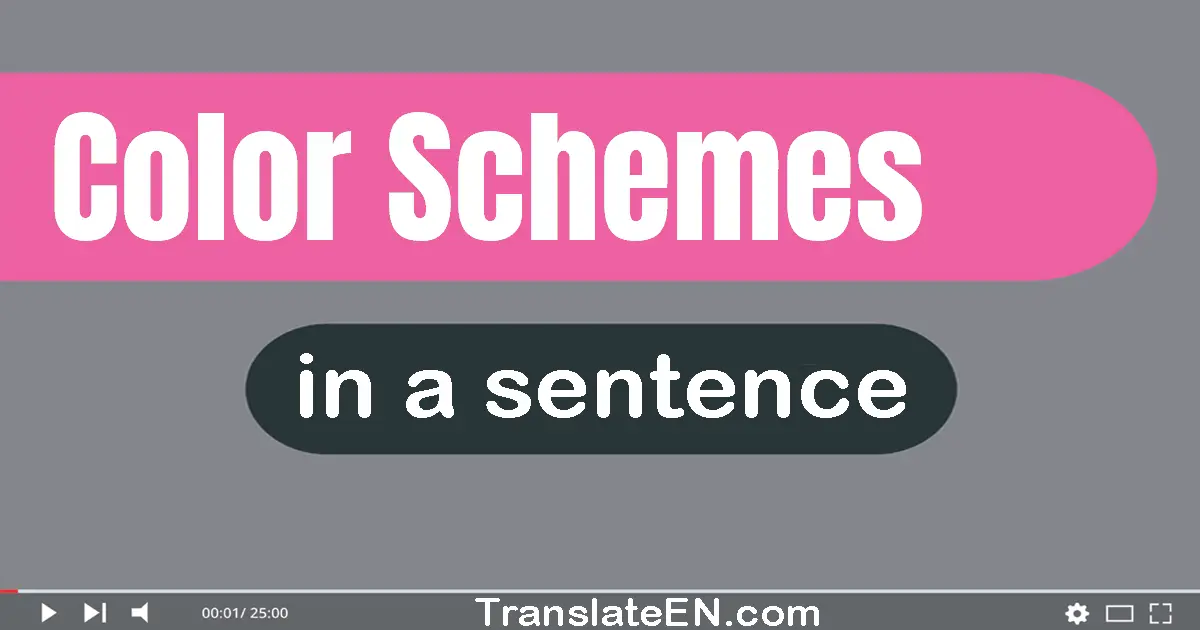 Color Schemes in a sentence