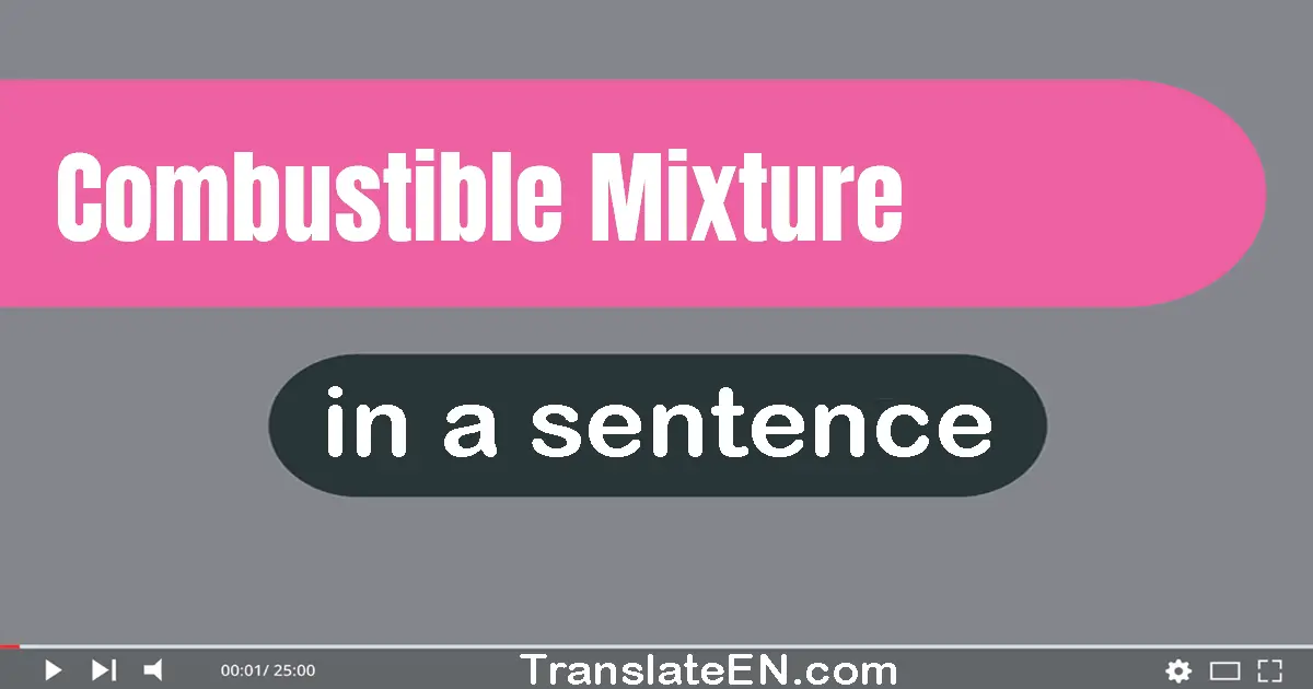 Combustible Mixture in a sentence