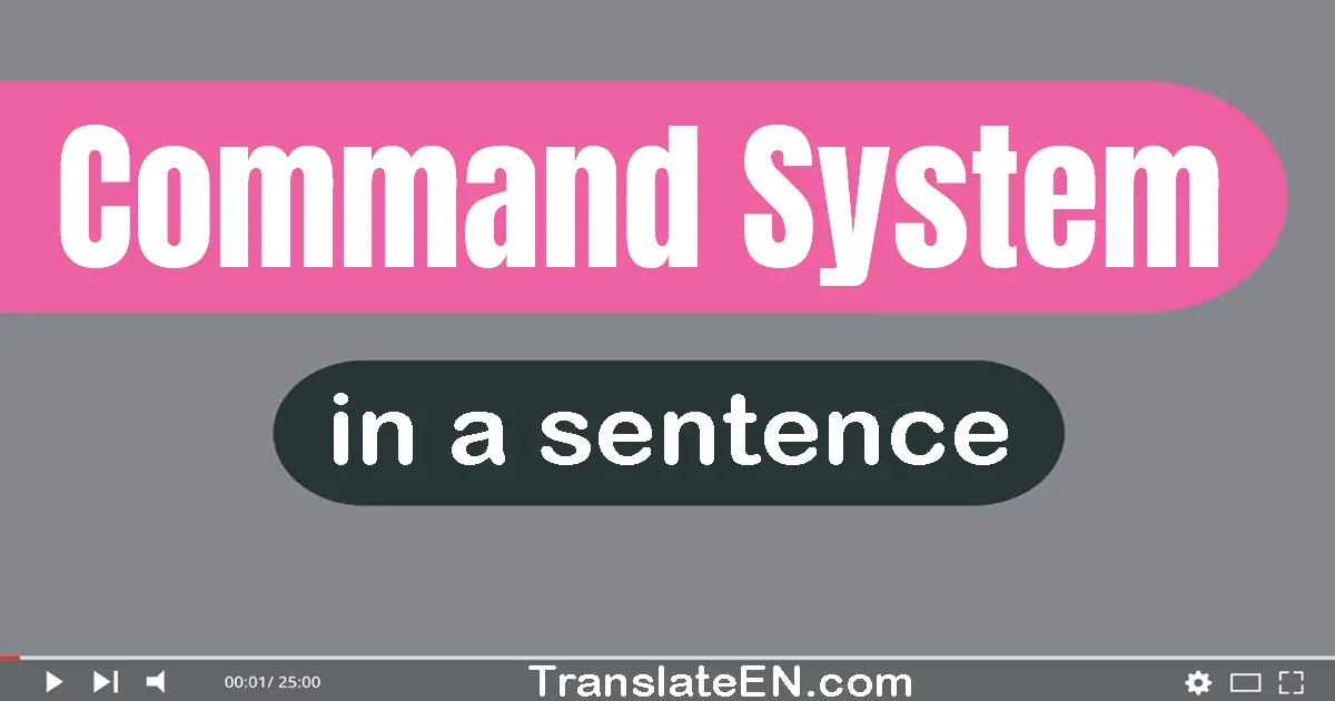 Command System in a sentence