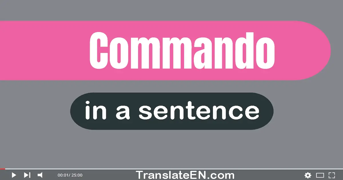 Commando in a sentence