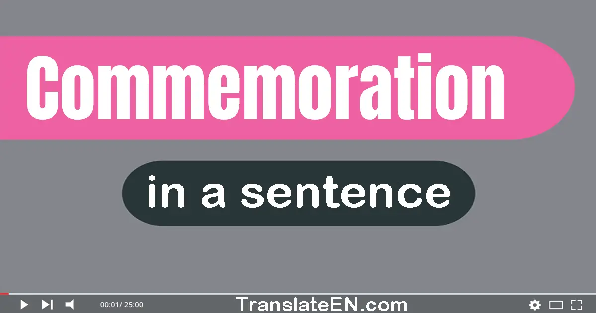 Commemoration in a sentence