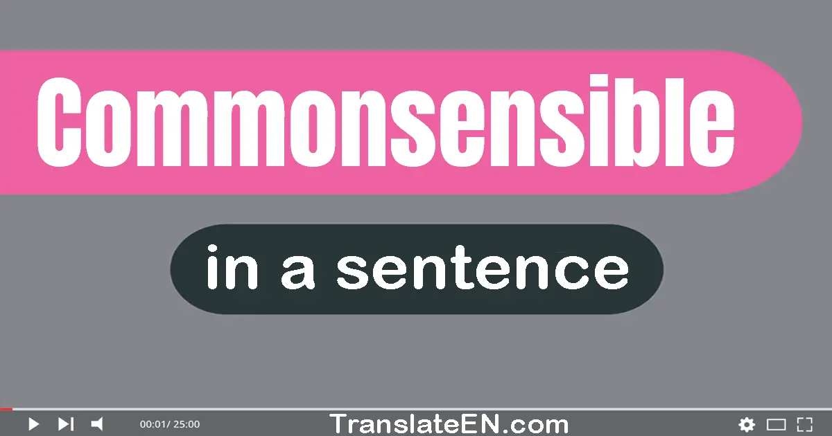 Commonsensible in a sentence