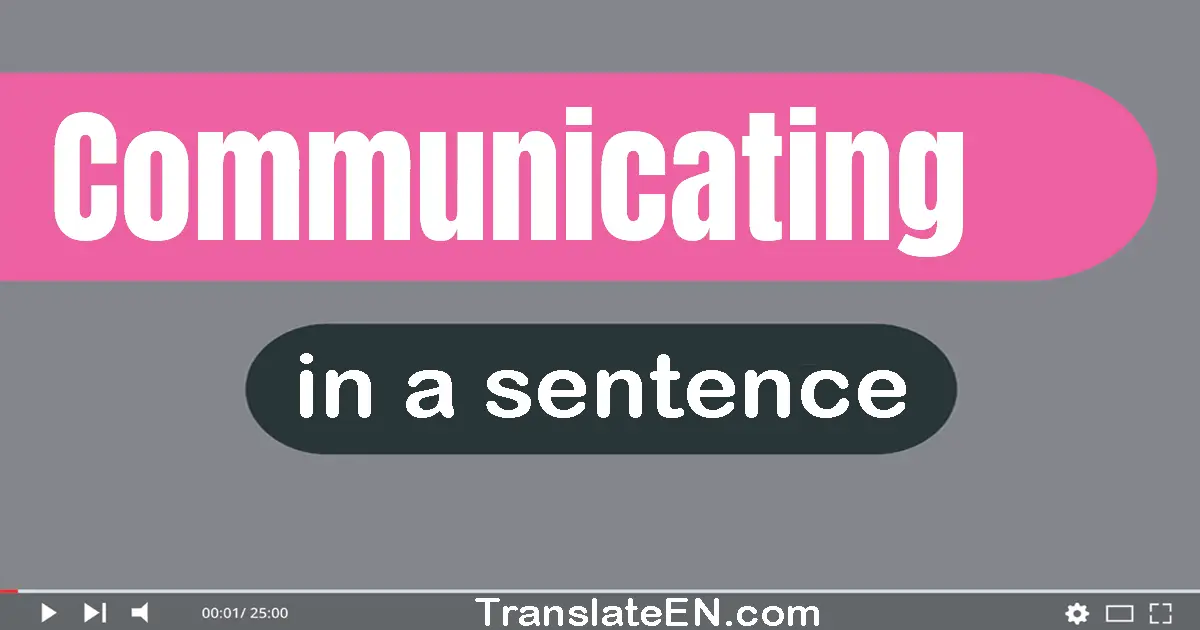 Communicating in a sentence