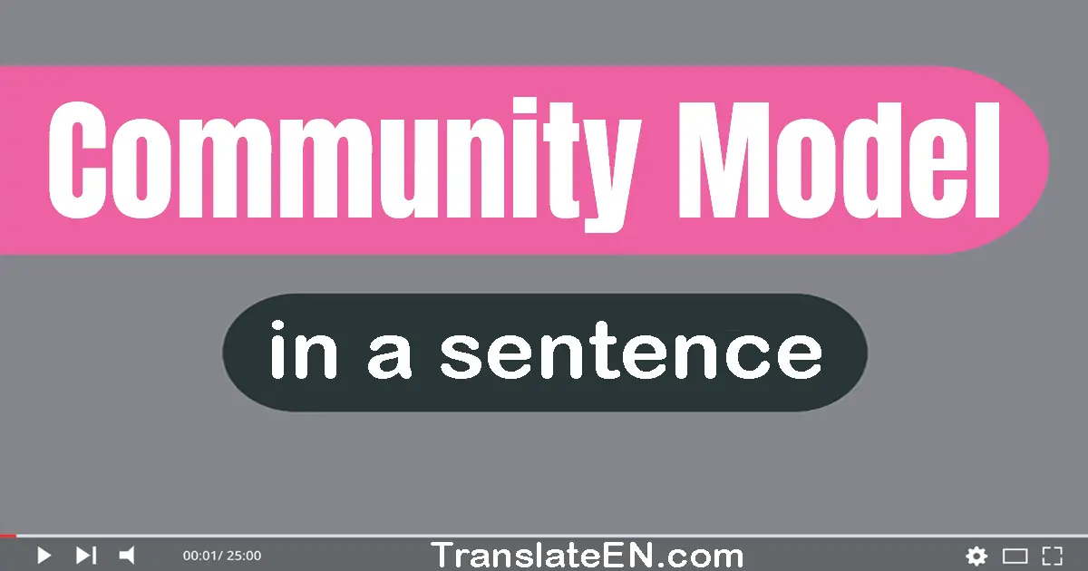 Community Model in a sentence