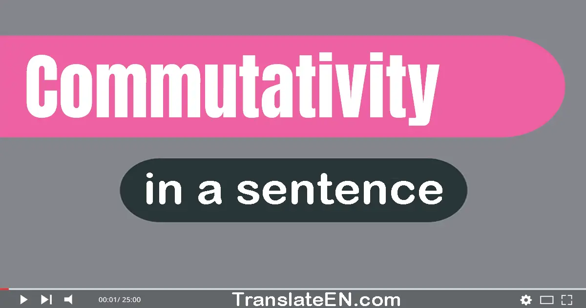 Commutativity in a sentence