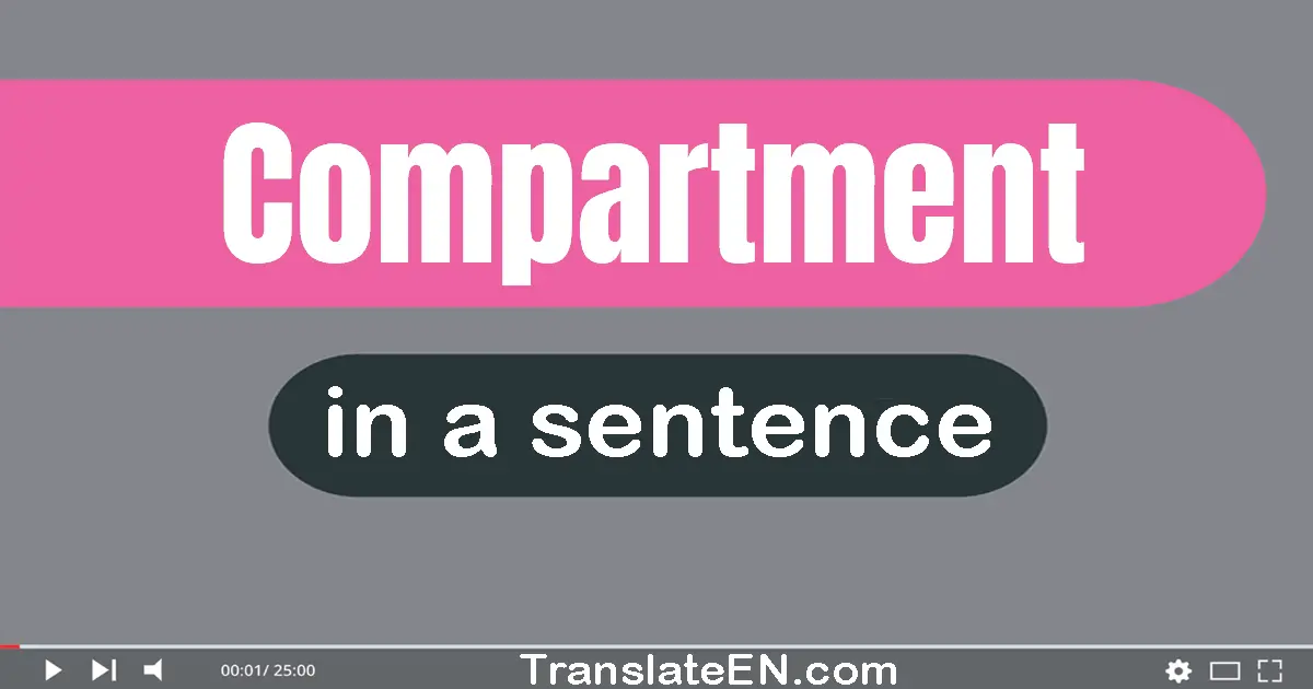 Compartment in a sentence