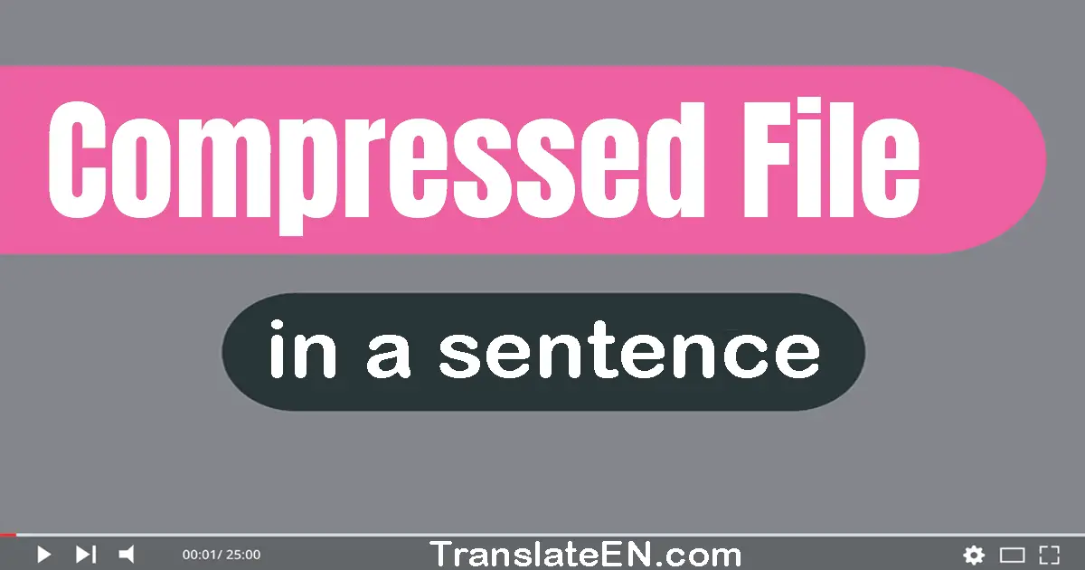 Compressed File in a sentence