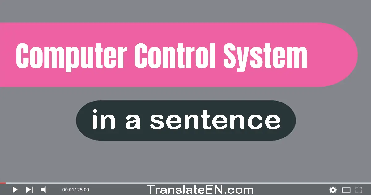 Computer Control System in a sentence