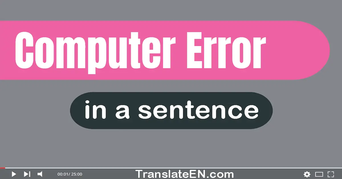 Computer Error in a sentence