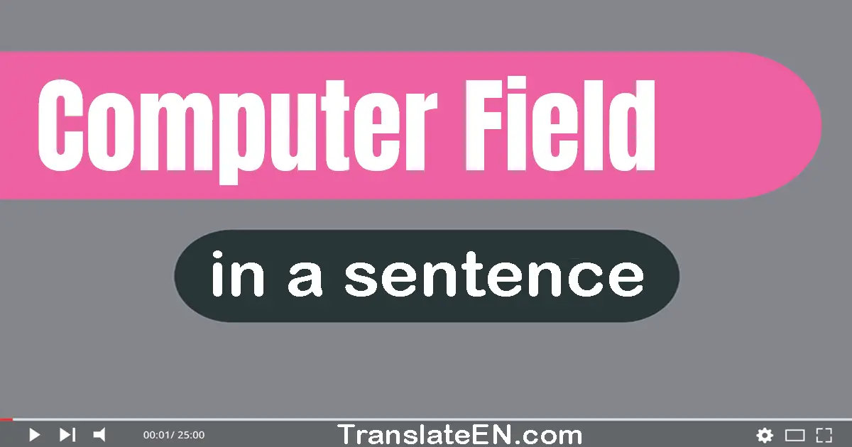 Computer Field in a sentence