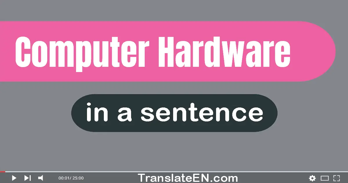 Computer Hardware in a sentence