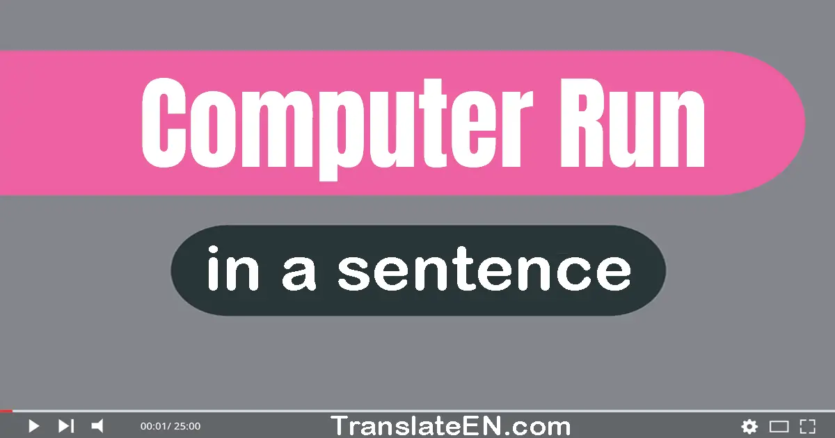 Computer Run in a sentence