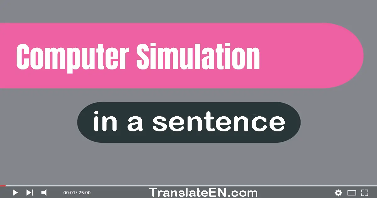 Computer Simulation in a sentence