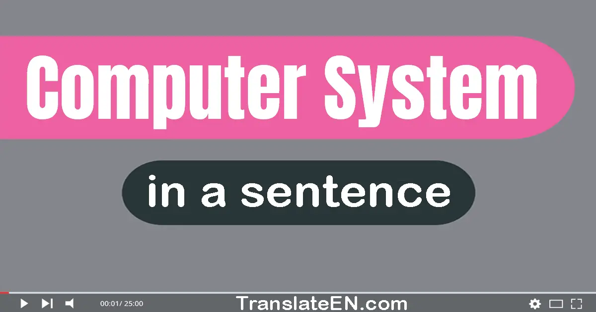 Computer System in a sentence