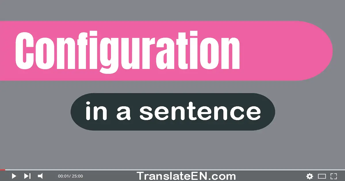 Configuration in a sentence