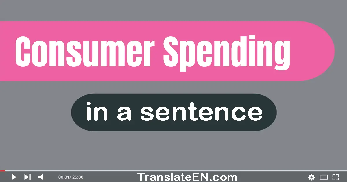 Consumer Spending in a sentence