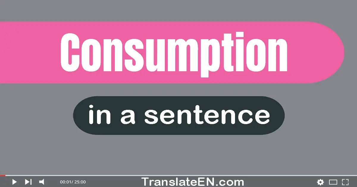 Consumption in a sentence