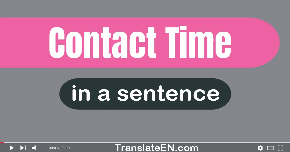 Contact Time in a sentence