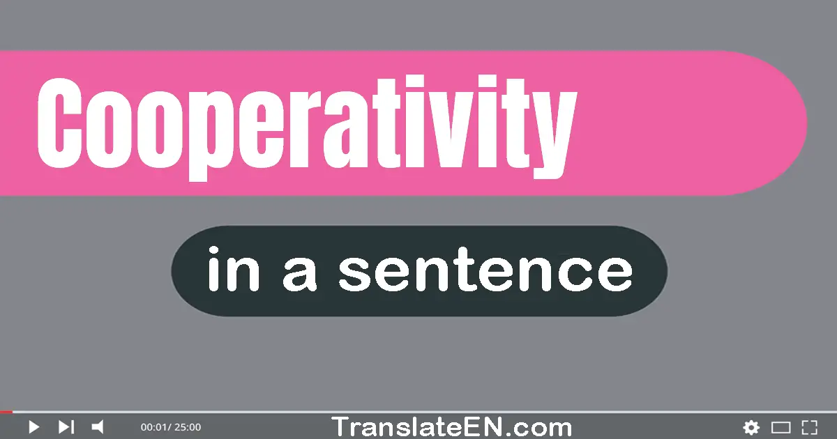 Cooperativity in a sentence