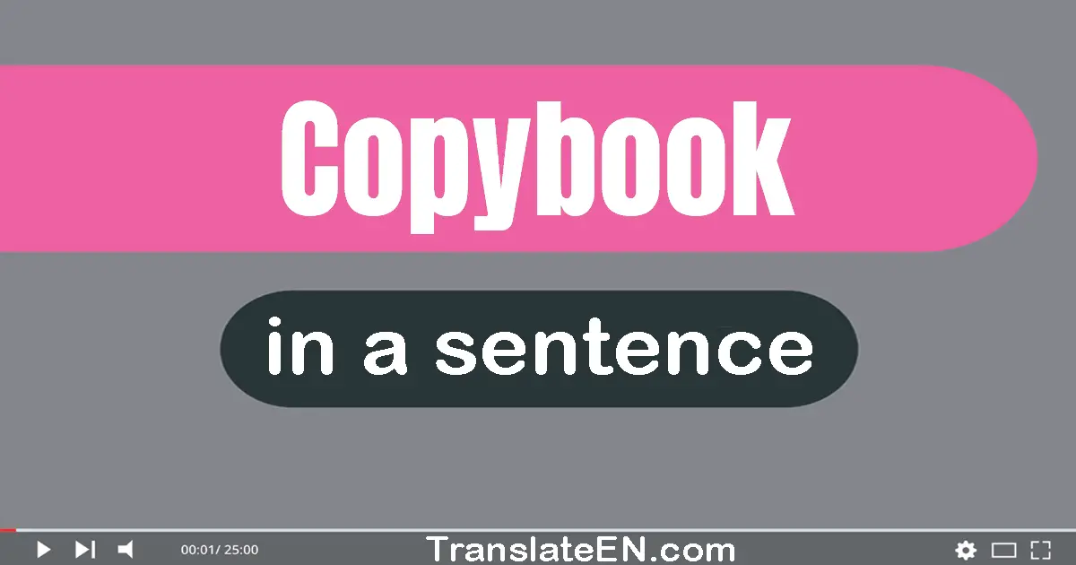 Copybook in a sentence