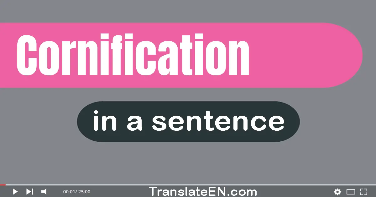 Cornification in a sentence