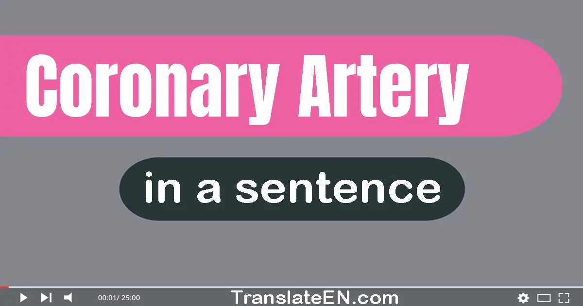 Coronary Artery in a sentence