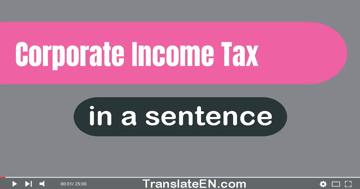 Corporate Income Tax in a sentence